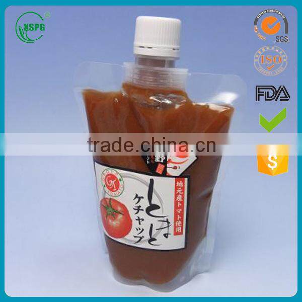 Clear stand up spout pouch for juice packing