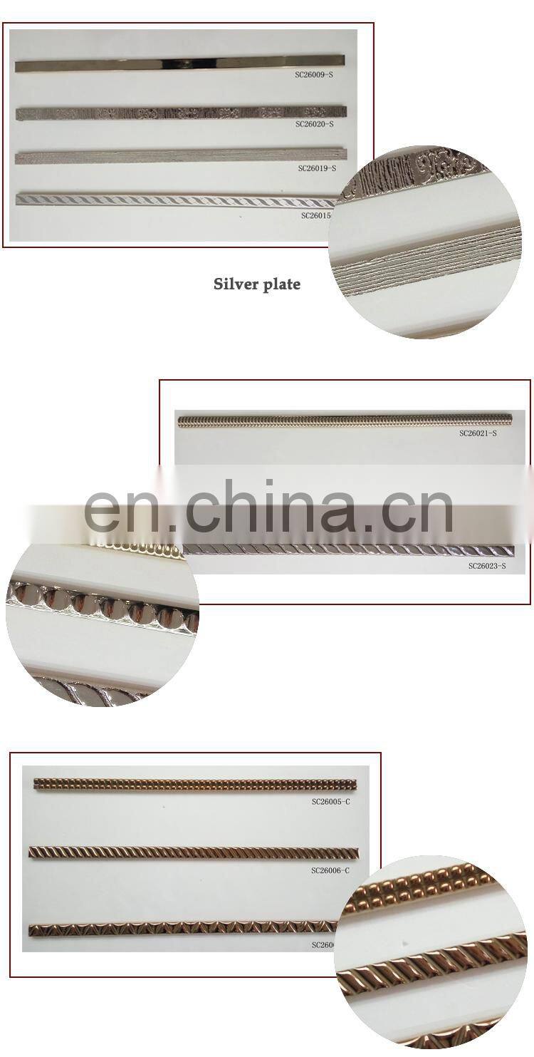 Ceramic Tile Trim Border of Spain Decorative Wall Gold Pencil