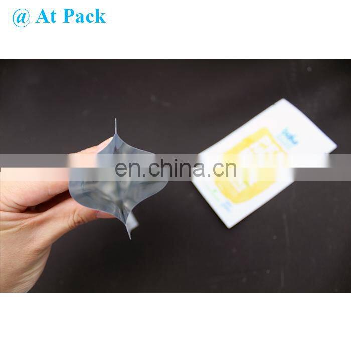 Custom printed aluminum foil sachet packaging bag for snacks and food