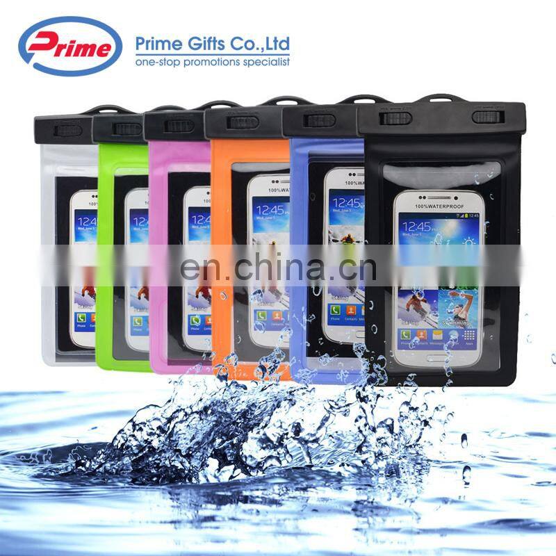 Factory Price Waterproof Mobile Plastic Bag Hard Case with Lanyard