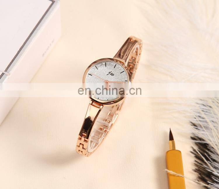 JW 6320 Chinese Lady Hand Watch Stainless Steel Slim Strap Analog Quartz Cheap Charm Women Rose Gold Watches