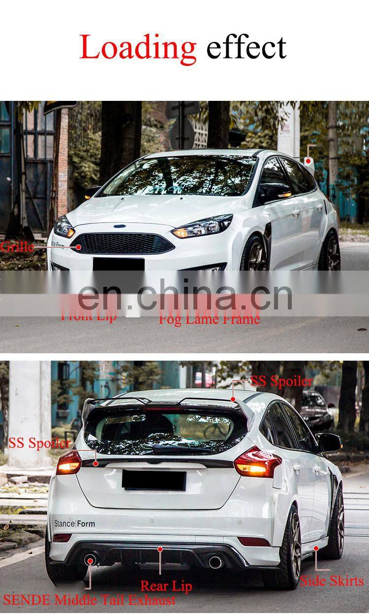 Runde New Arrival Dedicated For 15-17-18 Focus Hatchback Modified SF Sports Body Kit Exhaust Front Bumper Rear Lip