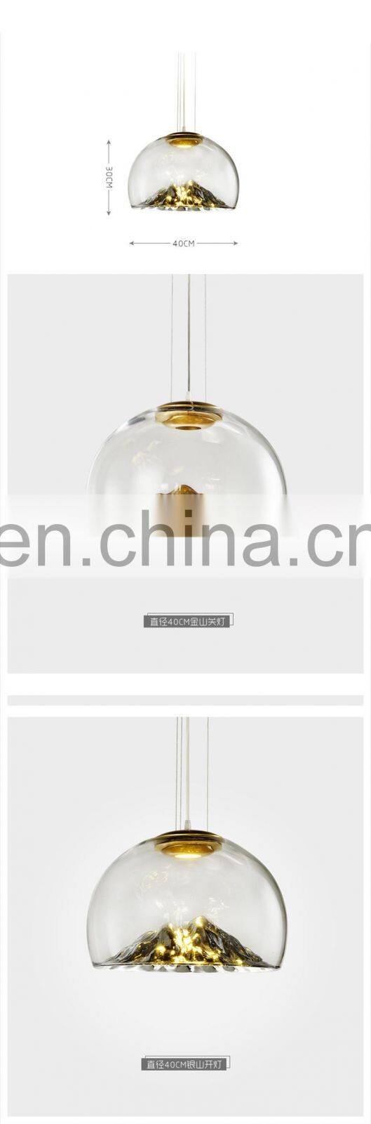 Home Hotel Hanging Lighting Glass Pendant Lights Modern Art LED Chandelier Light