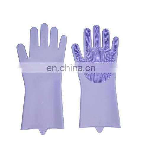 Long Sleeve Dish Washing Glove Dish Cleaner Glove Dish Scrubber Glove Kitchen Silicone Brush Sets