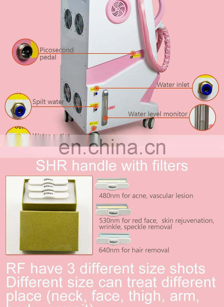 good price 3 in 1 ipl & pico elight rf laser tattoo pigmentation hair removal with rf hot sale price