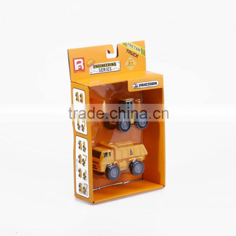 Hot Sell Friction 2 In 1 Construction Trucks Playset