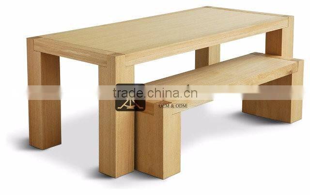 DT-024 Solid Natural Oak Wood Long Dining Table