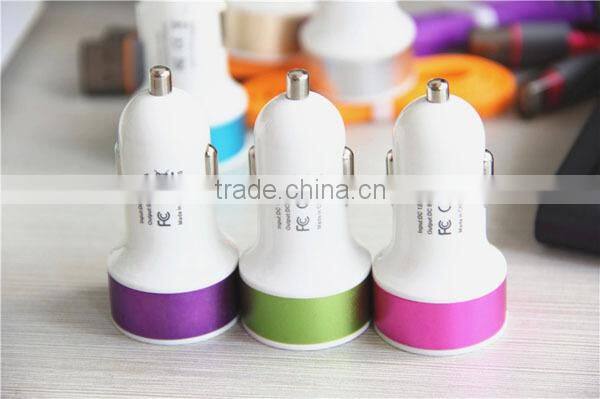 black+PINK 4.8amp/24watts mini usb 2 port car charger