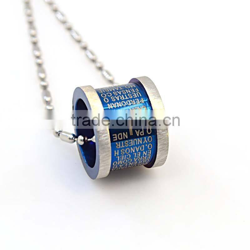 2016 June New style pendants charms steel jewelry blue men pendant