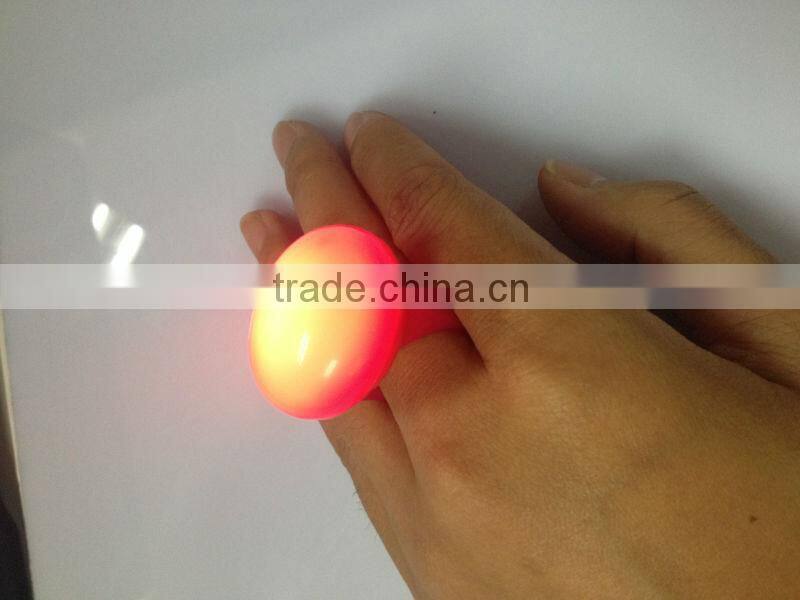 china wholesale led glowing finger ring , led flashing ring light , barware supplying custom logo led ring