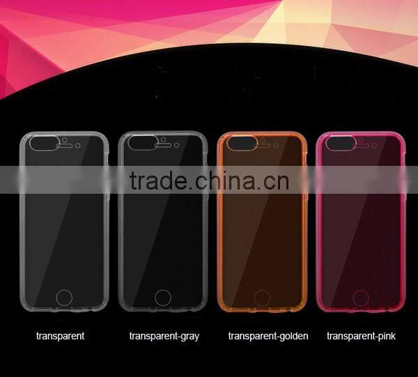 360 degree full protective colorful transparent tpu pc combo case for iphone 6 plus 6s plus