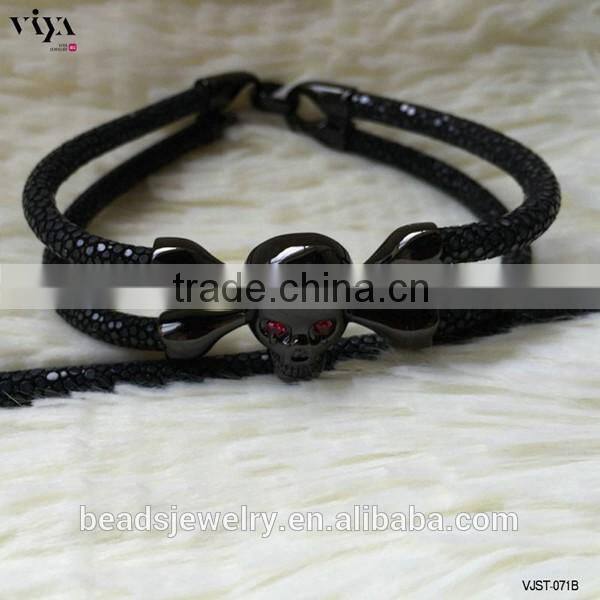 2016 Fashion High Quality Impress Quality Wholesale Genuine Stingray/ Python Leather Bracelet