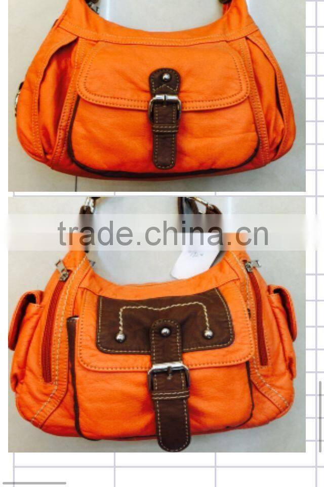 leisurely washing leather bag