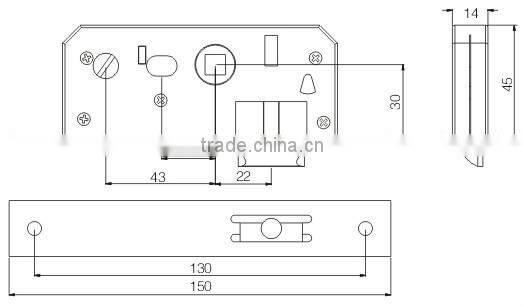 Door handle lock body ST-SF8225