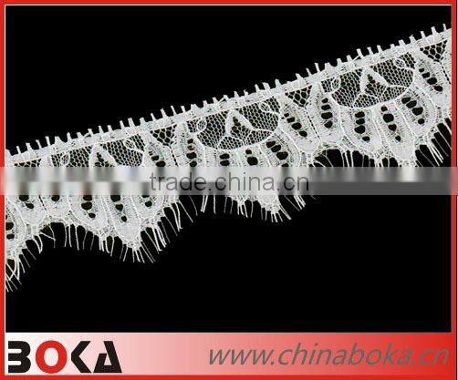 BOKA hot selling white water soluble cotton lace fabric