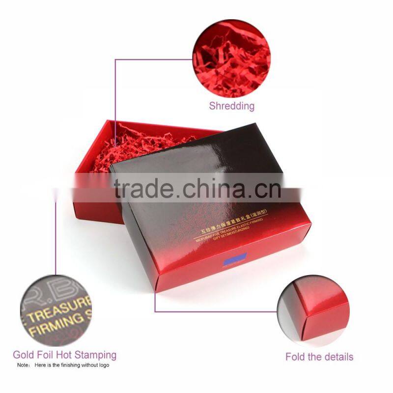 China well promotioned glossy printing cosmetic beauty box in hot selling