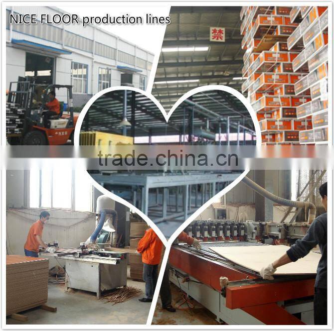 NWseries Three pieces of ginkgo Parquet wood flooring HDF core Parquet Flooring