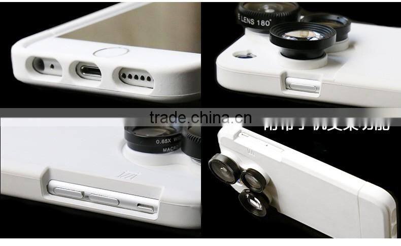 For iphone 6s/6s plus Case and 4 in 1 lens solution for cameras iZZi Slim white color