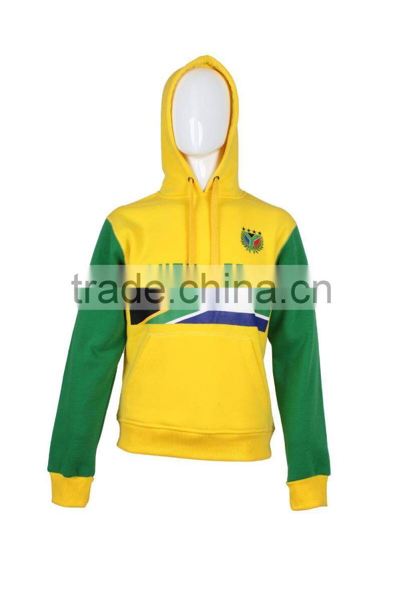 Man custom cheap brush fleece hoody jacket