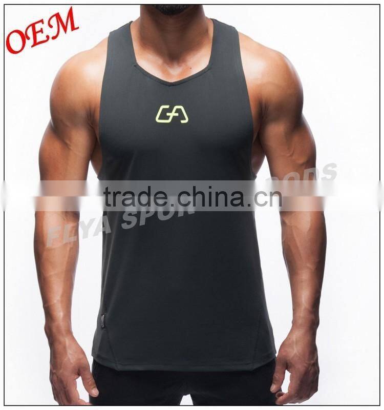 high quality 100% cotton sexy men singlets for GYM
