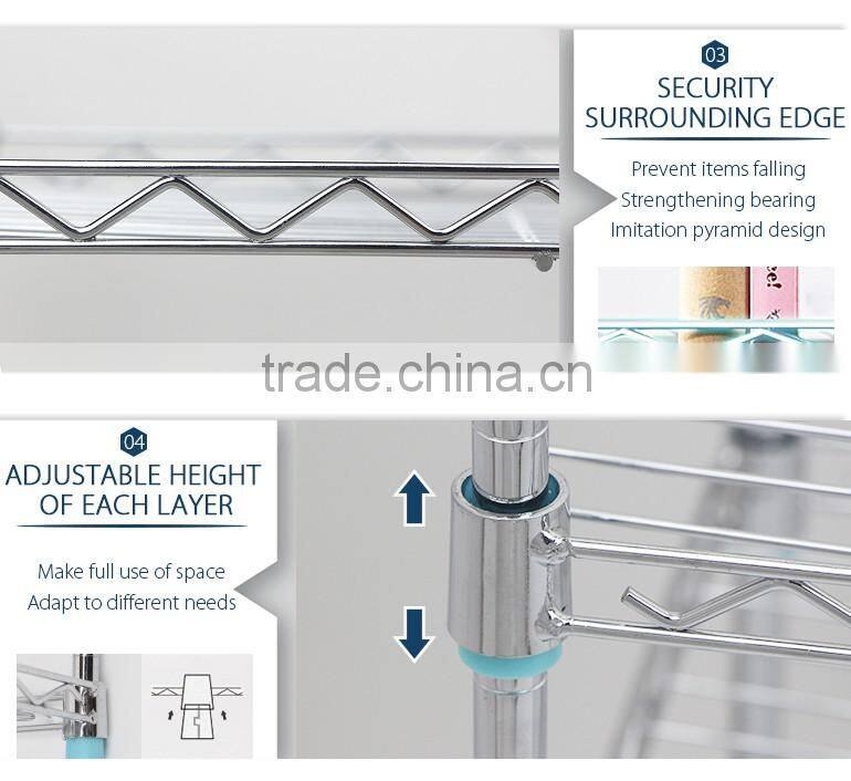 Utility 5-tier metal adjustable wire storage for sale