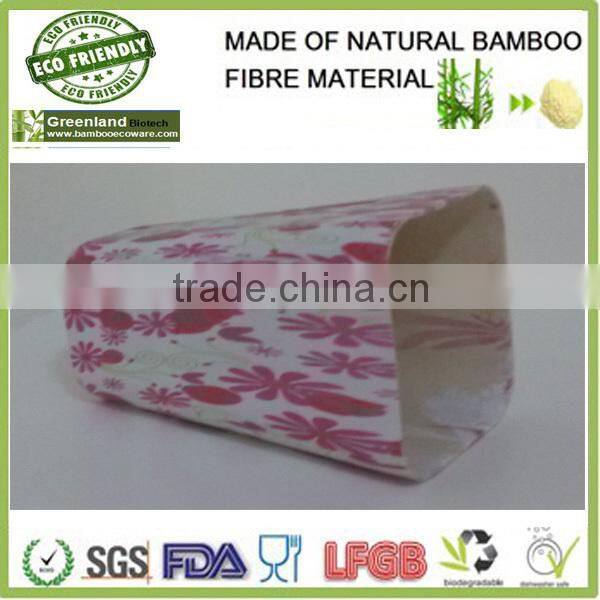 Eco-friendly 100% bamboo fiber square cup