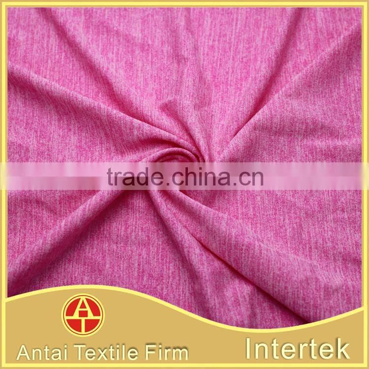 Knitted moisture wicking cotton touch nylon lycra blended fabric for active shirts