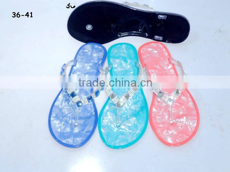 New Design Colorful change color Pvc jelly Flip Flop