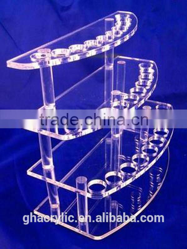 GH-RZ539 Shenzhen Factory direct sale clear acrylic make up dispaly rack ,customized acrylic display rack