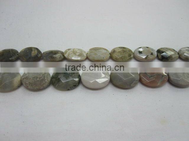 Ocean Jasper faceted oval