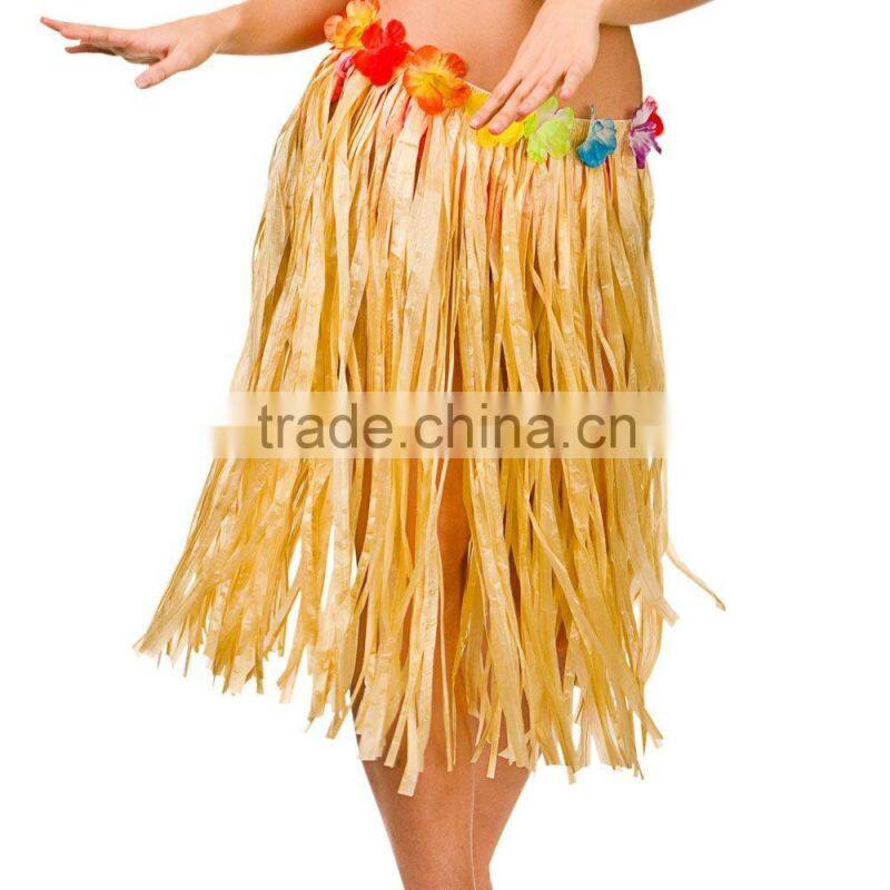 Hawaiian elegant style fancy grass dress costume accessory with beautiful flowers for girl BWG-4057