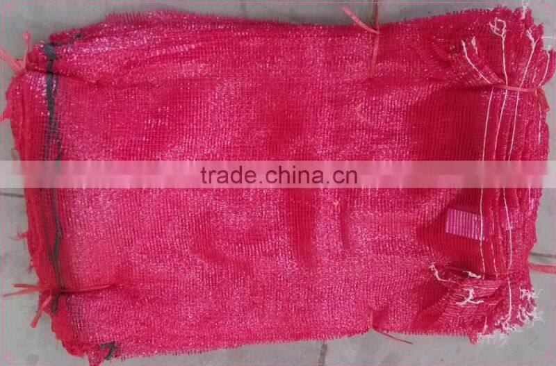 red color cheap onion mesh bags / raschel mesh bags for sale