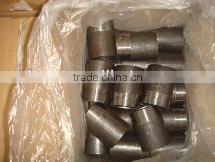 Black oxide finish pipe nipple