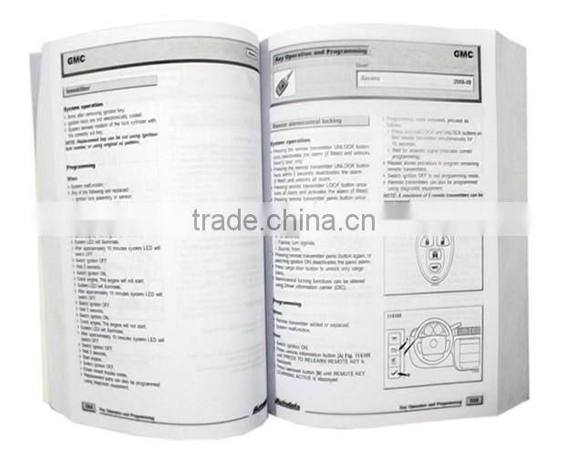 Original Good Paper key programming and service indicators book auto key programmer book