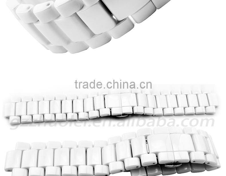 22*11|19*9mm high quality ceramic Watch bracelet for men's and women's with stainless steel buckle Wholesale 3PCS