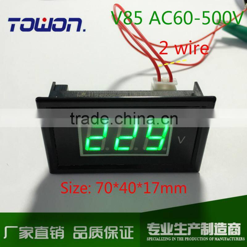 0.56" AC Digital Voltmeter AC60-500V Voltage Measurement Digital Voltage Panel Meter Red Blue Green Digital LED Display