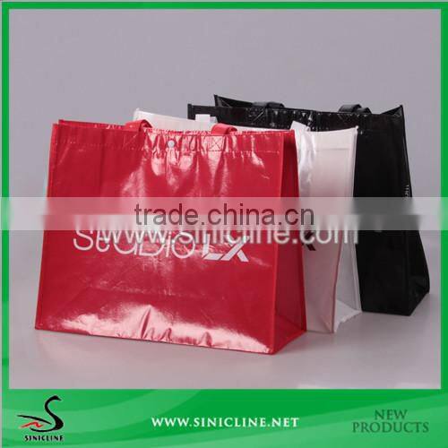 Sinicline Customized glossy laminated non-woven shopping bag