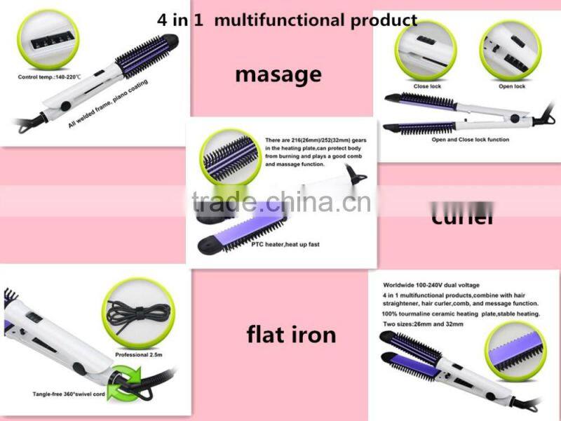 L-700 hair curler and hair straightening brush with massage function