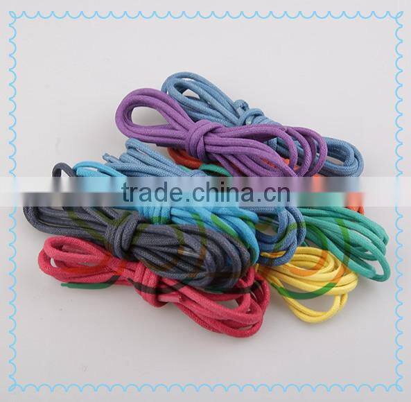 2015 Wholesale Round 100% Cotton Shoe Lacs for Dress Shoes Or Boot Shoes With High Quality And Mini Order Accept