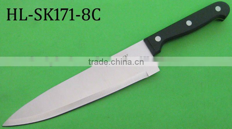 Black POM handle kitchen chef knife with new style