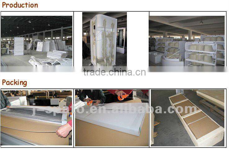 Corner whirlpool shower steam room