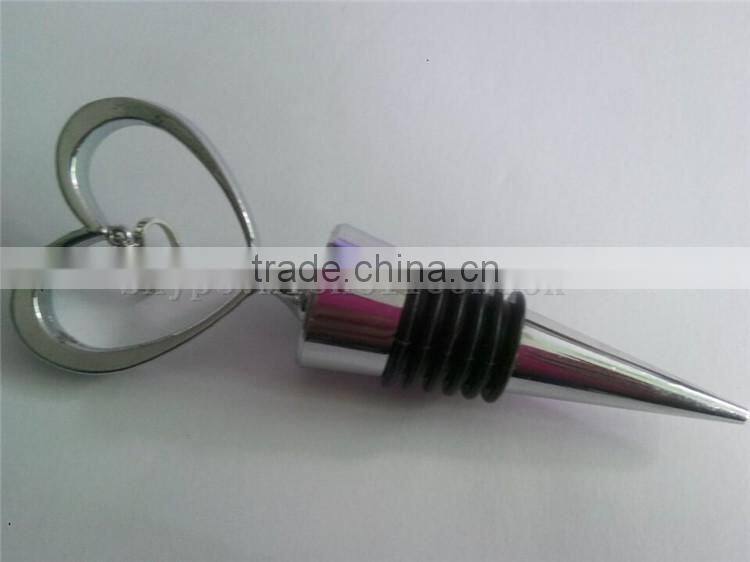 Popular heart shape metal bottole wine stopper exist mold