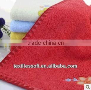 Multicolor serging embroidered cute cotton towel