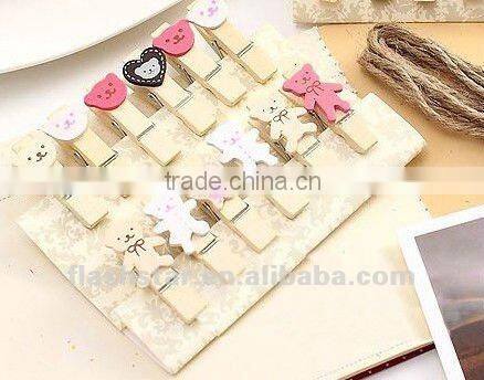 2013 Hot Sell Promotional wooden cartoon clip