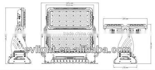 High quality 660w led city color waterproof lighting 216x3w RGBW