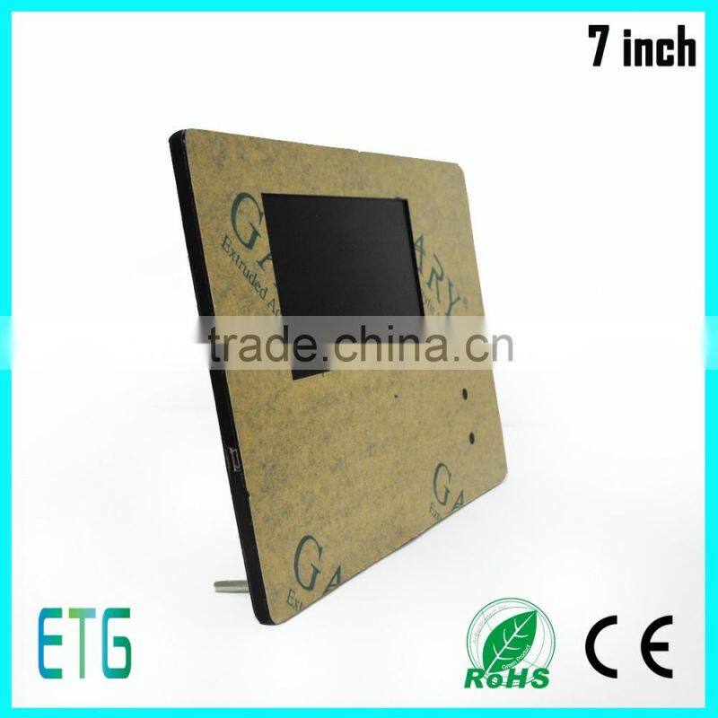 2016 cheap advertising 7 inch video greeting card