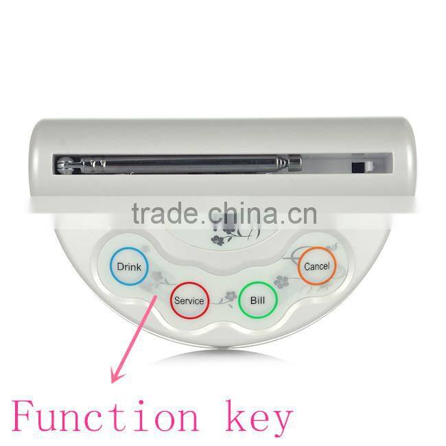 White wireless table ordering call button