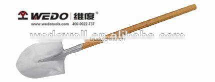 High quality Stainless Steel Round Point Shovel; Die forged;Incorrodible;China Manufacturer;OEM service; DIN Standard