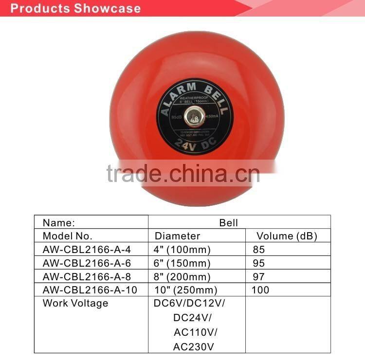 Hotel use fire alarm products waterproof fire alarm bell
