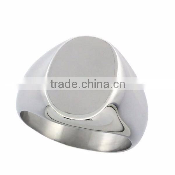 925 Sterling Silver High Polished Oval Shape Men Rings